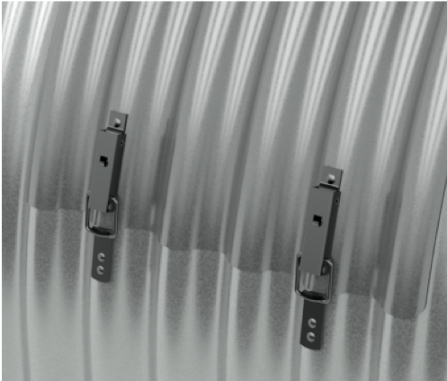 Inspektionshaube Scharnier Detailaufnahme